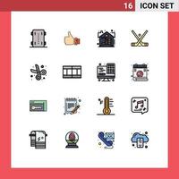 uppsättning av 16 modern ui ikoner symboler tecken för is emblem hand tillgång fast egendom redigerbar kreativ vektor design element