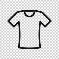 T-Shirt-Symbol im flachen Stil. lässige Kleidung, Vektorgrafik auf weißem, isoliertem Hintergrund. Polo-Wear-Geschäftskonzept. vektor