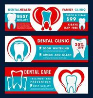 dental klinik tandvård behandling rabatt baner vektor