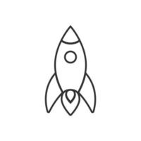 Raketensymbol im flachen Stil. Raumschiff-Startvektorillustration auf weißem, isoliertem Hintergrund. Sputnik-Geschäftskonzept. vektor