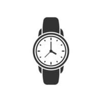 handled Kolla på ikon i platt stil. hand klocka vektor illustration på vit isolerat bakgrund. tid armband företag begrepp.