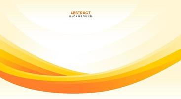 abstrakter orangefarbener Wellenfahnenschablonen-Designhintergrund vektor