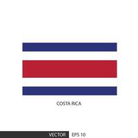 costa rica fyrkant flagga på vit bakgrund och specificera är vektor eps10.