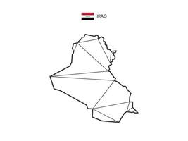mosaik- trianglar Karta stil av irak isolerat på en vit bakgrund. abstrakt design för vektor. vektor