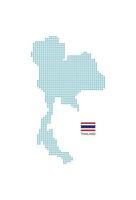 thailand Karta design blå cirkel, vit bakgrund med thailand flagga. vektor