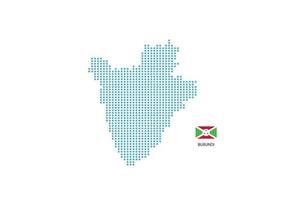 burundi Karta design blå cirkel, vit bakgrund med burundi flagga. vektor