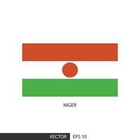 niger fyrkant flagga på vit bakgrund och specificera är vektor eps10.