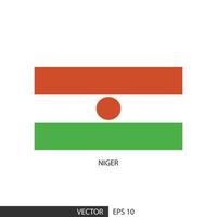 Niger quadratische Flagge auf weißem Hintergrund und angeben, ist Vektor eps10.