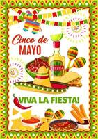 cinco de mayo mexikansk vektor fiesta hälsning kort