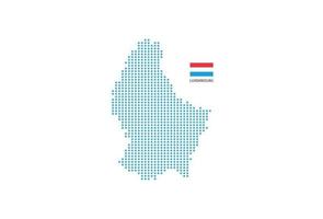 luxemburg Karta design blå cirkel, vit bakgrund med luxemburg flagga. vektor