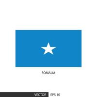 somalia-quadratische flagge auf weißem hintergrund und angeben ist vektor eps10.