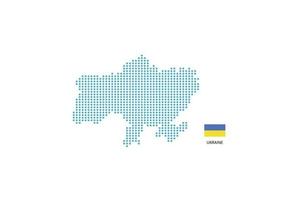 ukraina Karta design blå cirkel, vit bakgrund med ukraina flagga. vektor