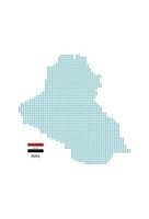 irak Karta design blå cirkel, vit bakgrund med irak flagga. vektor