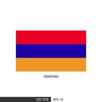 armenia fyrkant flagga på vit bakgrund och specificera är vektor eps10.