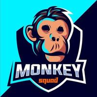 Monkey Squad Esport-Logo-Design vektor