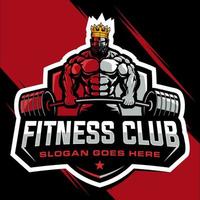 kung bodybuilding och Gym logotyp vektor
