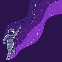 astronauten haben spaß logo design illustration vektor