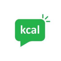 kcal ikon i platt stil. diet vektor illustration på vit isolerat bakgrund. kalorier företag begrepp.