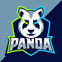 Panda-Maskottchen-Esport-Logo-Design vektor