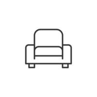 Kinostuhl-Symbol im flachen Stil. Sessel-Vektor-Illustration auf weißem Hintergrund isoliert. Geschäftskonzept für Theatersitze. vektor