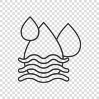 Wassertropfen-Symbol im flachen Stil. flüssige vektorillustration auf weißem lokalisiertem hintergrund. Tröpfchen Geschäftskonzept. vektor