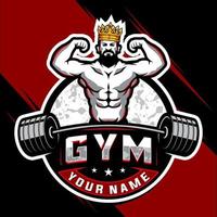 kung bodybuilding och Gym logotyp vektor