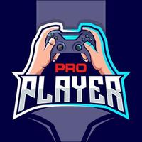 Logo-Design für Pro-Player-Esports-Spiele vektor