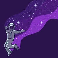 astronauten haben spaß logo design illustration vektor