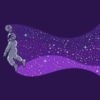 astronauter ha roligt logotyp design illustration vektor