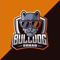 bulldogg esport logotyp design vektor