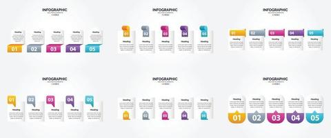 flaches Designset der Vektorillustrations-Infografiken für Werbebroschürenflieger und -zeitschrift vektor