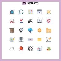 universell ikon symboler grupp av 25 modern platt färger av dekoration penna kök utbildning utveckling redigerbar vektor design element