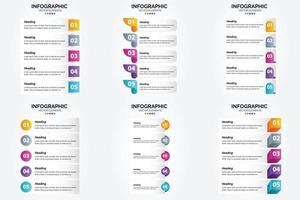 flaches Designset der Vektorillustrations-Infografiken für Werbebroschürenflieger und -zeitschrift vektor