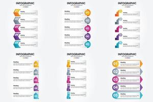 flaches Designset der Vektorillustrations-Infografiken für Werbebroschürenflieger und -zeitschrift vektor