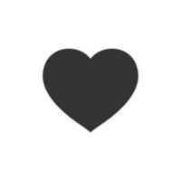 Herz-Symbol im flachen Stil. Liebesvektorillustration auf weißem getrenntem Hintergrund. romantisches Geschäftskonzept. vektor