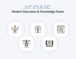 modern utbildning och kunskap kraft linje fylld ikon packa 5 ikon design. matematik . först plats. inlärning. först . utbildning vektor