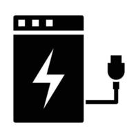 Solides Powerbank-Symbol vektor