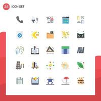 25 kreative Symbole moderne Zeichen und Symbole des Kaufs Online-Plug kaufen Hexagon editierbare Vektordesign-Elemente vektor