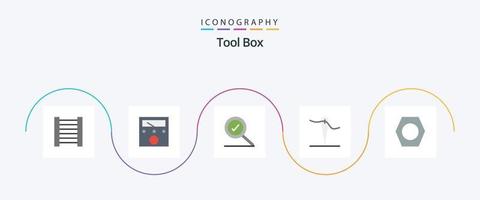 Tools Flat 5 Icon Pack inklusive . Nadel. Werkzeug vektor