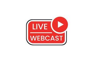 Live-Webcast mit Play-Button vektor