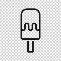 Eis-Symbol im flachen Stil. Eisbecher-Vektorillustration auf weißem, isoliertem Hintergrund. Sorbet-Dessert-Geschäftskonzept. vektor