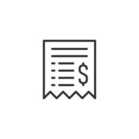 Geld-Scheck-Symbol im flachen Stil. Scheckbuchvektorillustration auf weißem getrenntem Hintergrund. Geschäftskonzept für Finanzgutscheine. vektor