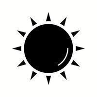 einzigartiges Sonnenvektor-Glyphen-Symbol vektor