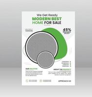 Flyer-Vorlage für modernes Zuhause zum Verkauf mit Foto vektor