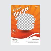 modern mat meny flygblad för restaurang med Foto Plats vektor