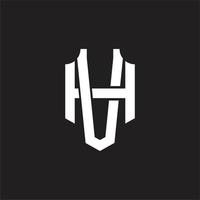 vh logotyp monogram design mall vektor