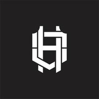 ho logotyp monogram design mall vektor