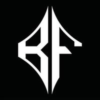 bf logotyp monogram med diamant form design mall vektor