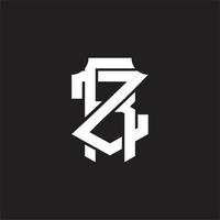 rz logotyp monogram design mall vektor