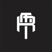 tr logotyp monogram design mall vektor